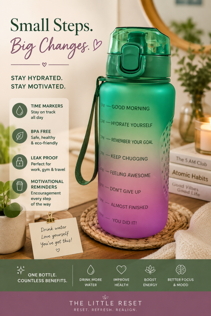 Motivational water bottle for daily hydration
